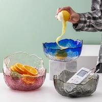 nordic style glass bowl ins kitchen storage organization fruit snack food container desktop sundries barrel household dinnerware