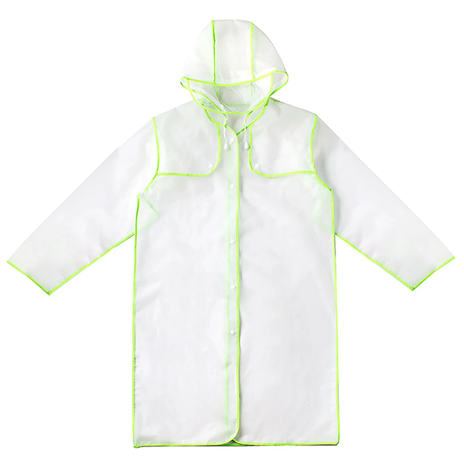 

Portable Windproof Waterproof Transparent EVA Adult Outdoor Rain Coat Hooded Raincoat Fashion Rainwear Protective Covers