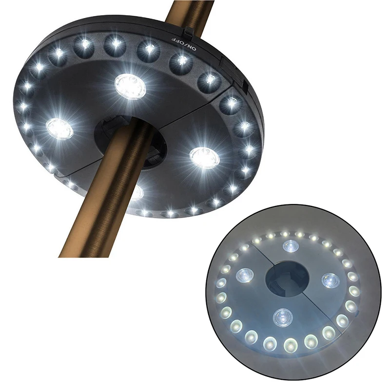 

Лм 24 + 4 светодиода наружный зонтик для внутреннего дворика освещение для сада съемный портативный Кемпинг Палатка лампа аварисветильник с ...