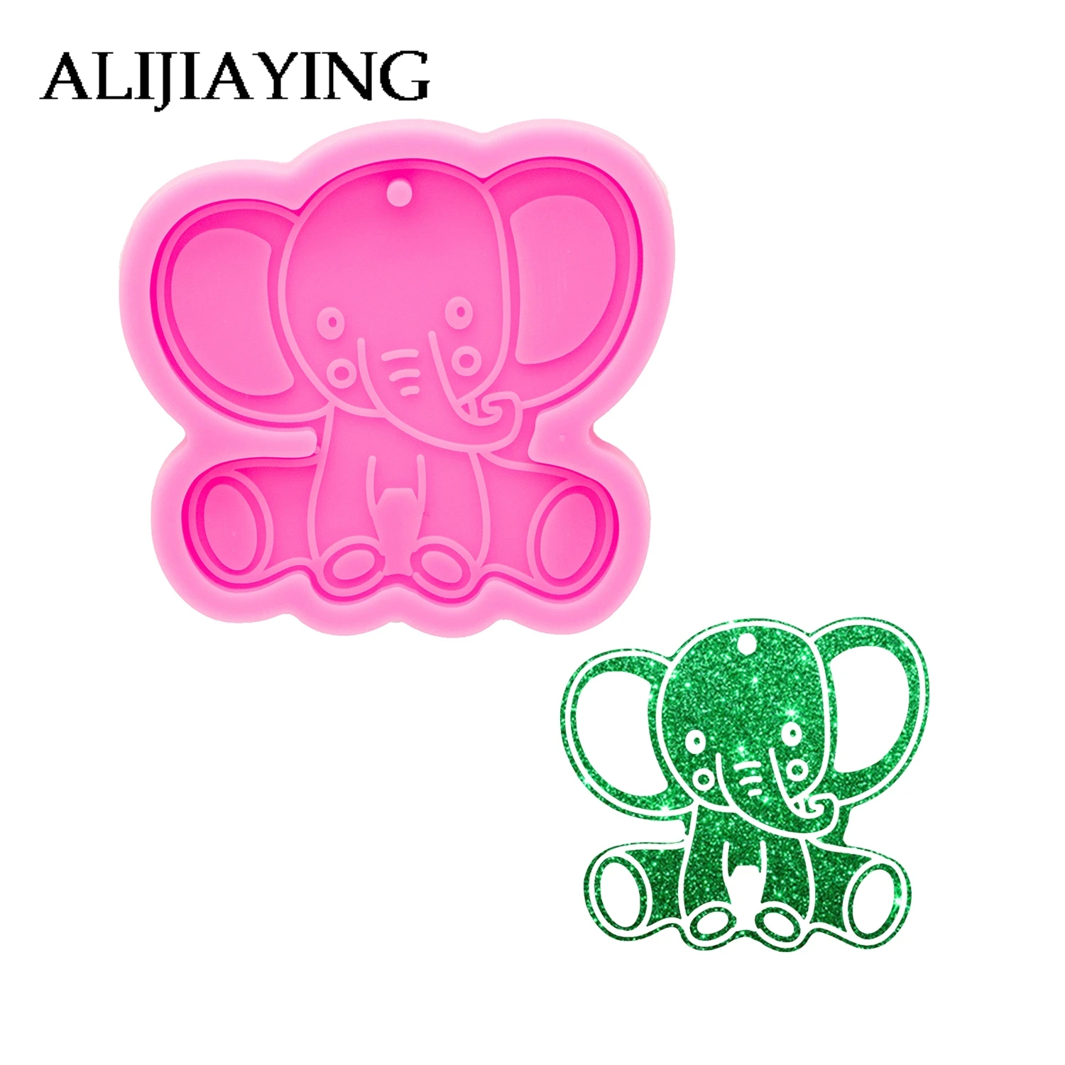 

DY0481 Glossy Animal Elephant Molds for Keychain, Silicone Mold Making Jewelry With Epoxy, Art Crafts DIY Handmade charms Mold