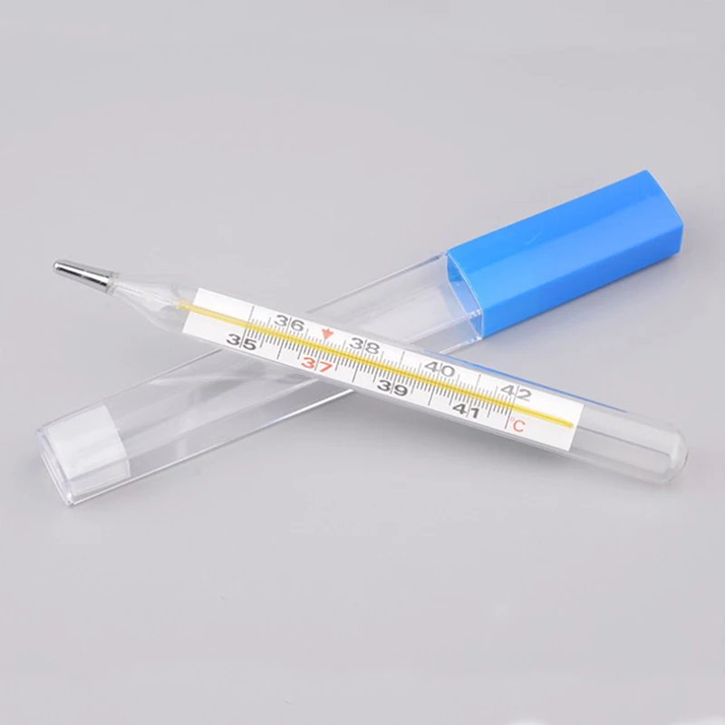 

New 1pc Body Temperature Measurement Device Armpit Glass Mercury Thermometer Home Health Care Product Large Size Screen