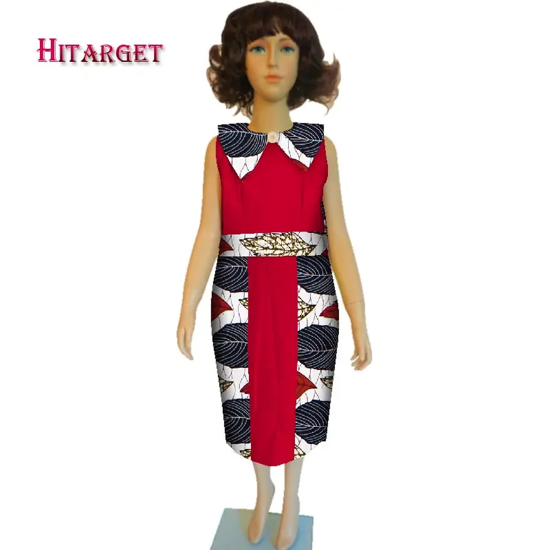

Children African Clothes Sleeveless Dresses for Kids Girls Africa Print High Waist with Splicing Cute Girl Party Dress WYT197