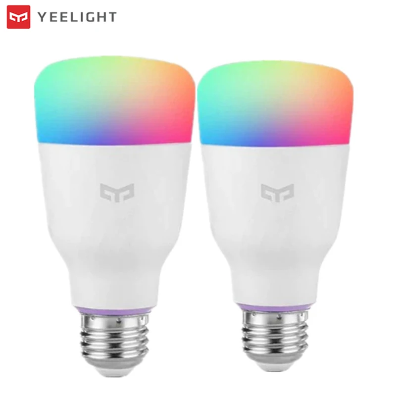 2 шт. оригинальная умная лампочка Yeelight 10 Вт RGB Беспроводное управление WiFi умная Лампочка Поддержка Android iOS Google Assistant IFTTT