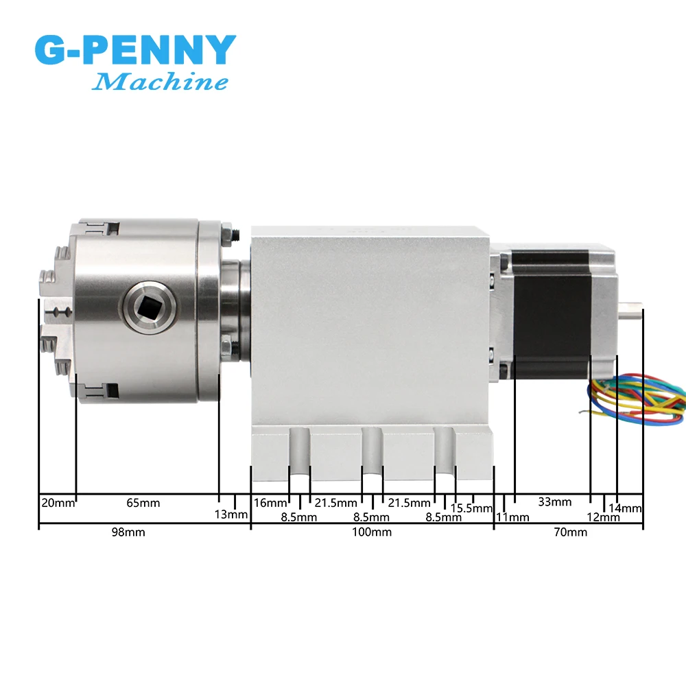 4 осевая разделительная головка с ЧПУ 80 мм комплект для оси вращения Nema23 плавная