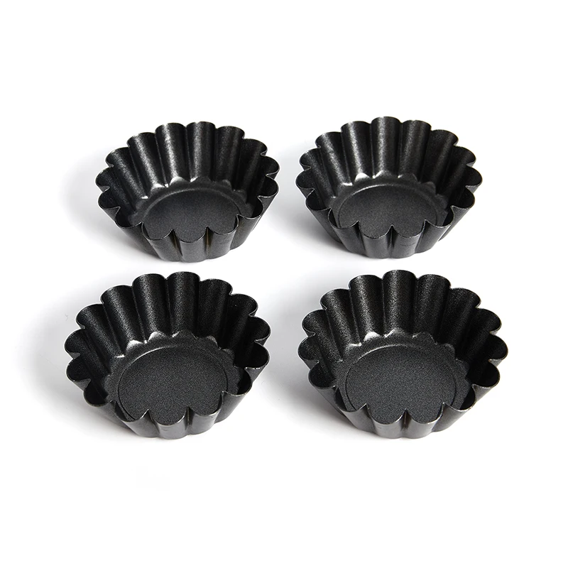 

4Pcs/lot Non-stick Tart Quiche Flan Pan Mold Cupcake Egg Tart Baking Mold
