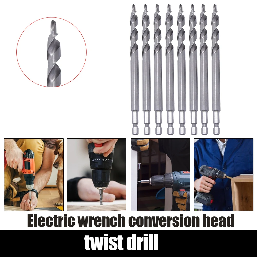 

1/4 inch Twist Step Drill Bits 9.5mm Hand Tools Woodworking 1/4 inch Hex Shank Oblique Hole Locator for Pocket Hole Drill