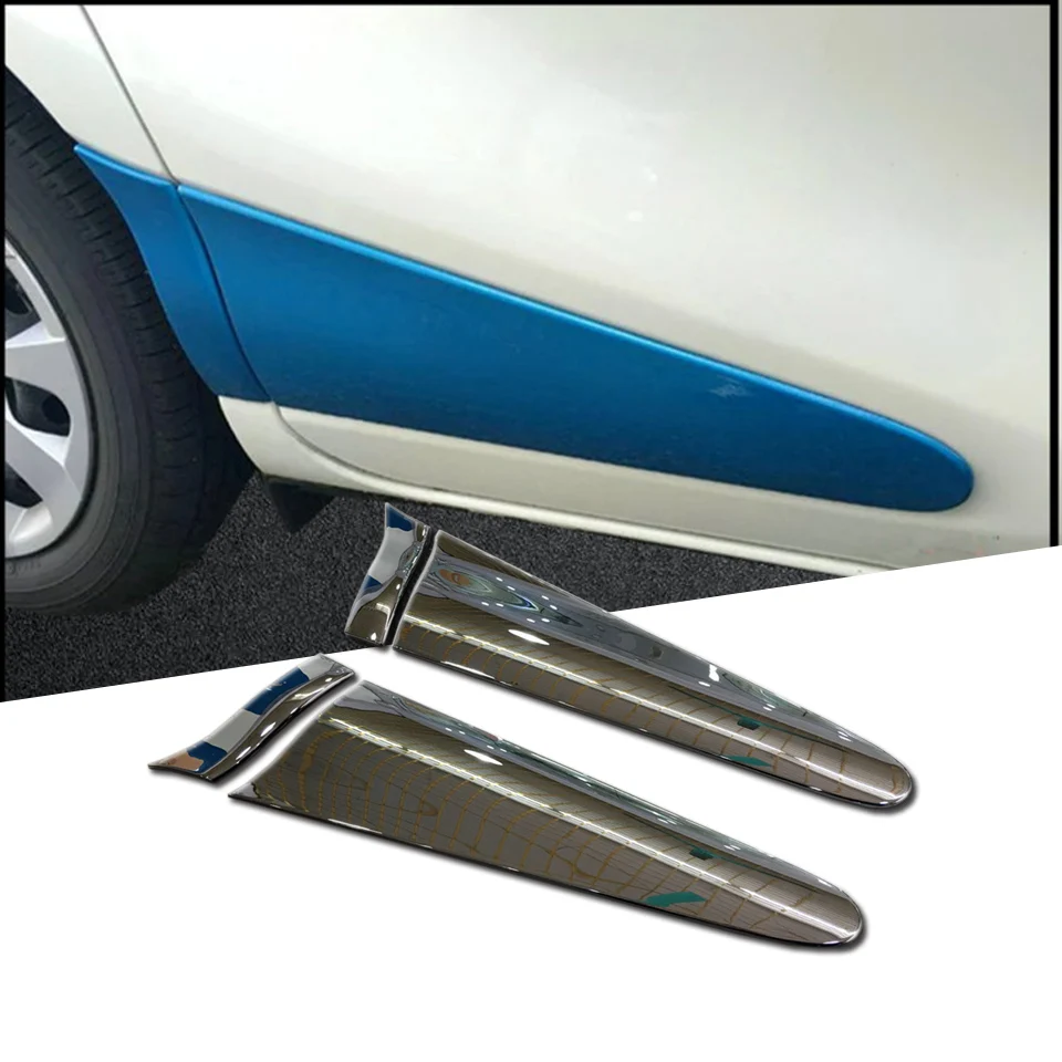 

4 Pcs Rear Door Side ABS Chrome Door Panel Body Trim Door Wrap Protection Film Cover For Toyota Sienta 2020