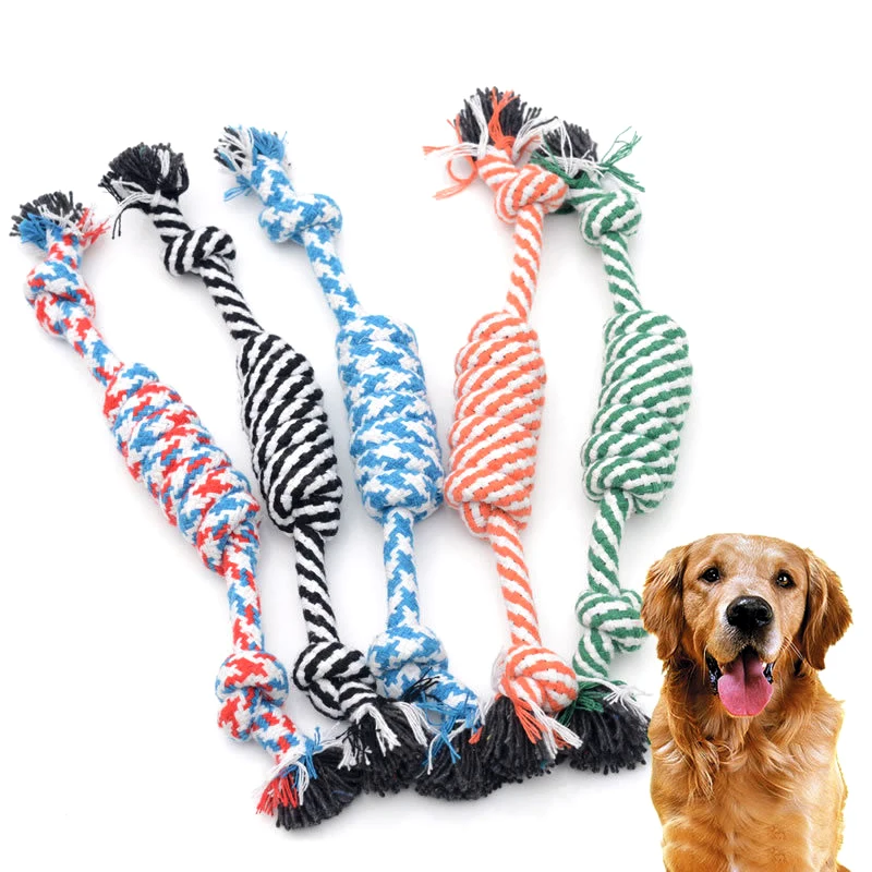 

Dog Training Toys Large Dog Rope Pet Chew Rope Toys Training Play Toy Handmade Cotton Ropes Pet Supplies dog toys for small dogs