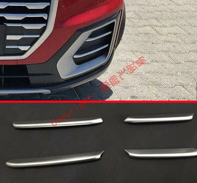 

ABS Pearl Chrome Front Fog Light Lamp Cover Trim Molding Bezel Garnish For Audi Q2 2018 2019