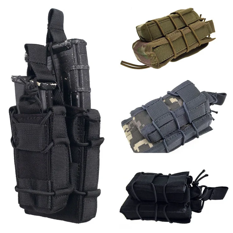 

Tactical Modular Molle Double Magazine Pouch M4 M14 AK Hunting Bag Military Airsoft Rifle Pistol Mag Carrier Holster Pouches
