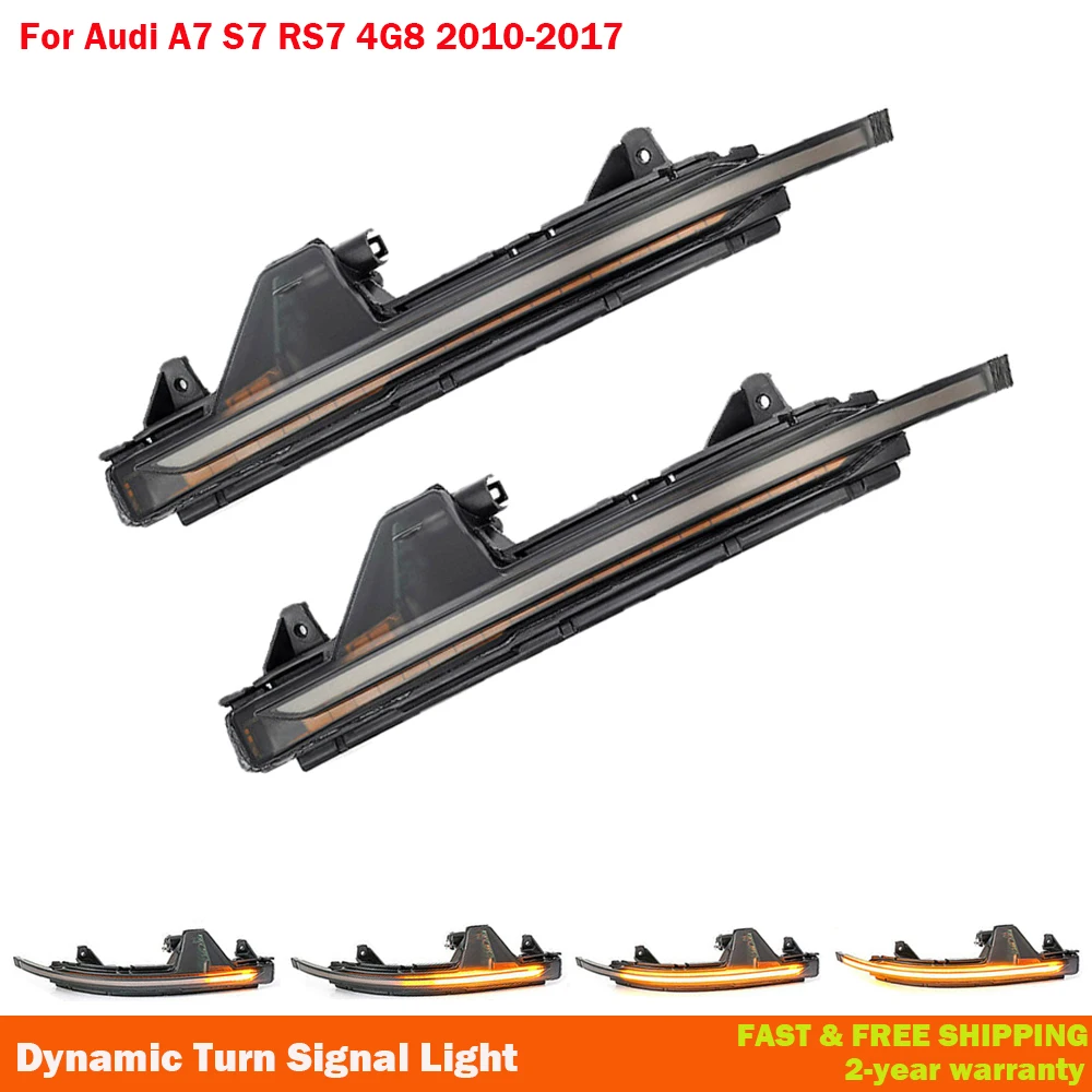 

Светодиодный динамический поворотник для зеркала заднего вида, с последовательным индикатором для Audi A7 S7 RS7 4G8 2010-2017