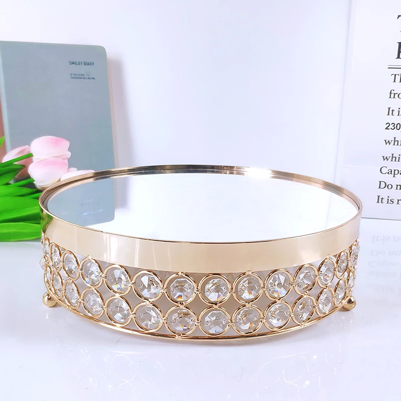 

Золото 1 шт. квадратный крупная зеркало кекс стенд со стразами и металлическими творческий большой Фруктовая тарелка Фрукты корзина Домашн...