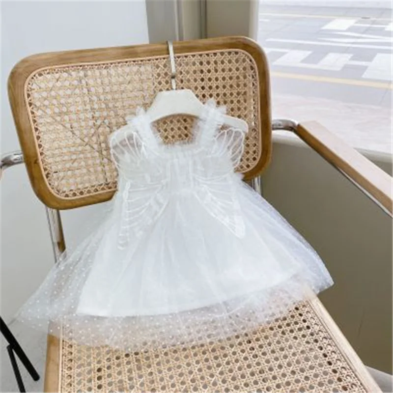 

Princess Kids Baby Girls Dress Lace Flower Tulle Christening Gowns Tutu For Babies 1st Birthday Outfits Toddler Baptism Cosutme