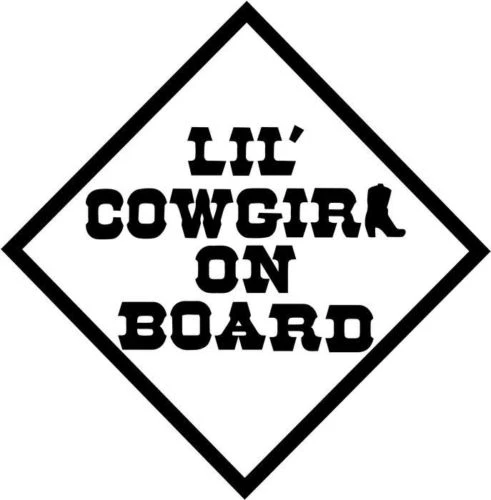 

Виниловая наклейка для окна грузовика Cowgirl On Board
