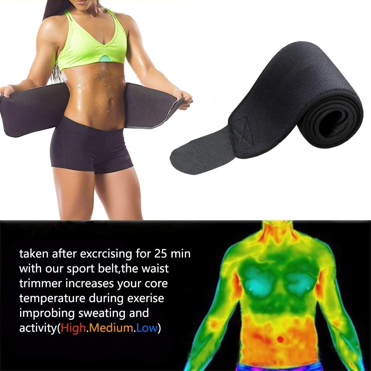 

Neoprene Sauna Waist Trainer Slimming Belt Sweat Belt Shaper Fat Burn Shaperwear Adjustable Slimming Wraps Fajas Slimming Belt