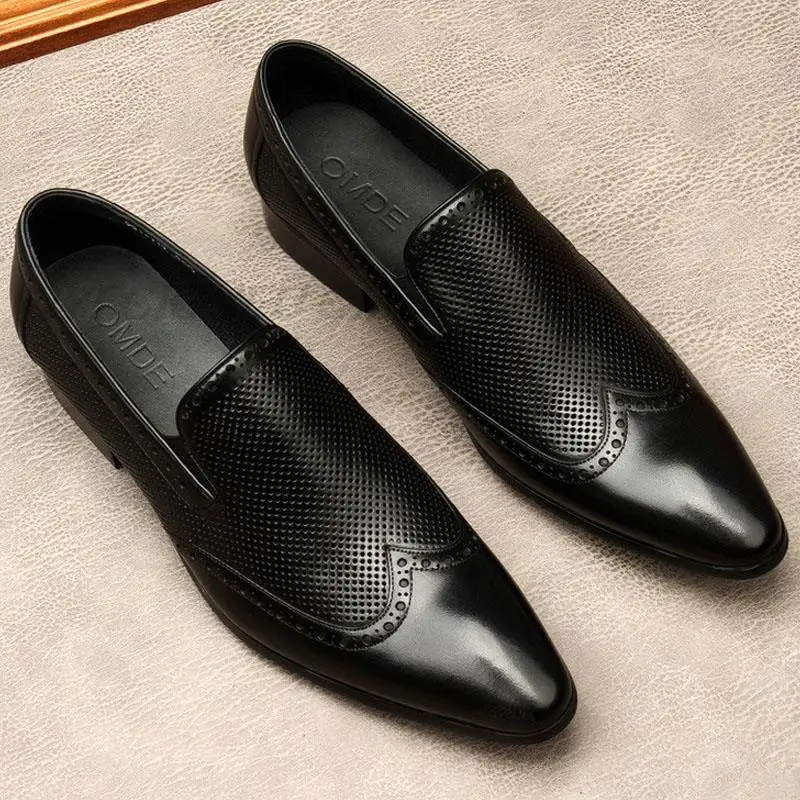 

Мужские деловые туфли из натуральной кожи, оксфорды для мужчин, черные классические туфли 2020, свадебные искусственные Кожаные броги, черные