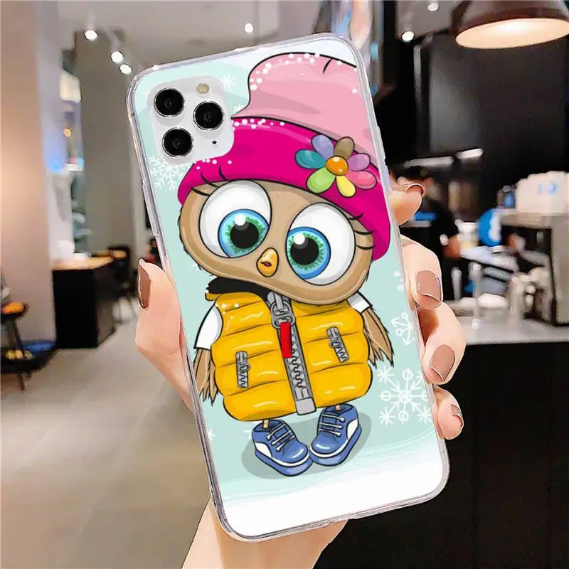 

Cartoon Owl Phone Case for iphone 11 12 Pro Max Cover Xs X XR 7 8 6 6S Plus 5 5S SE 2020 Fundas Coque Etui