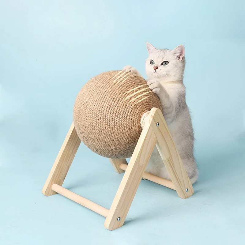 

Cat Scratching Ball Toy Wear-resistant Interactive Sisal Rope Ball Board Grinding Paws Toys Cats Scratcher Kitten Pet Supplies