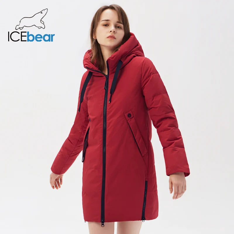 

icebear 2021 fashion high-quality hooded women's jacket winter women's jacket women's brand coat GWD20195I