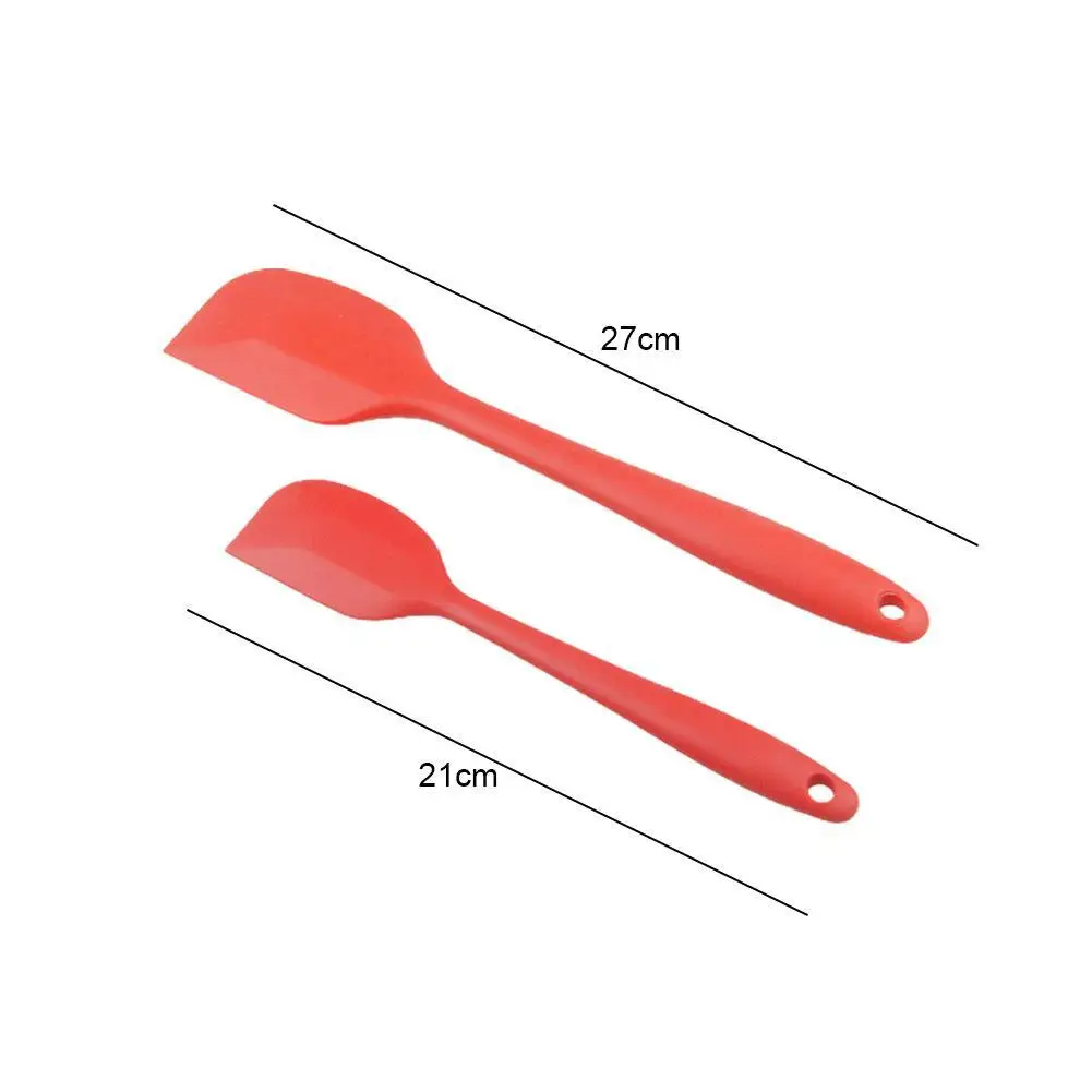 

2Pcs/Set Silicone Spatula Heat Resistant Baking Scraper Butter Cream Cake Smoother Polisher Butter Mixer Cake Decorating Tool