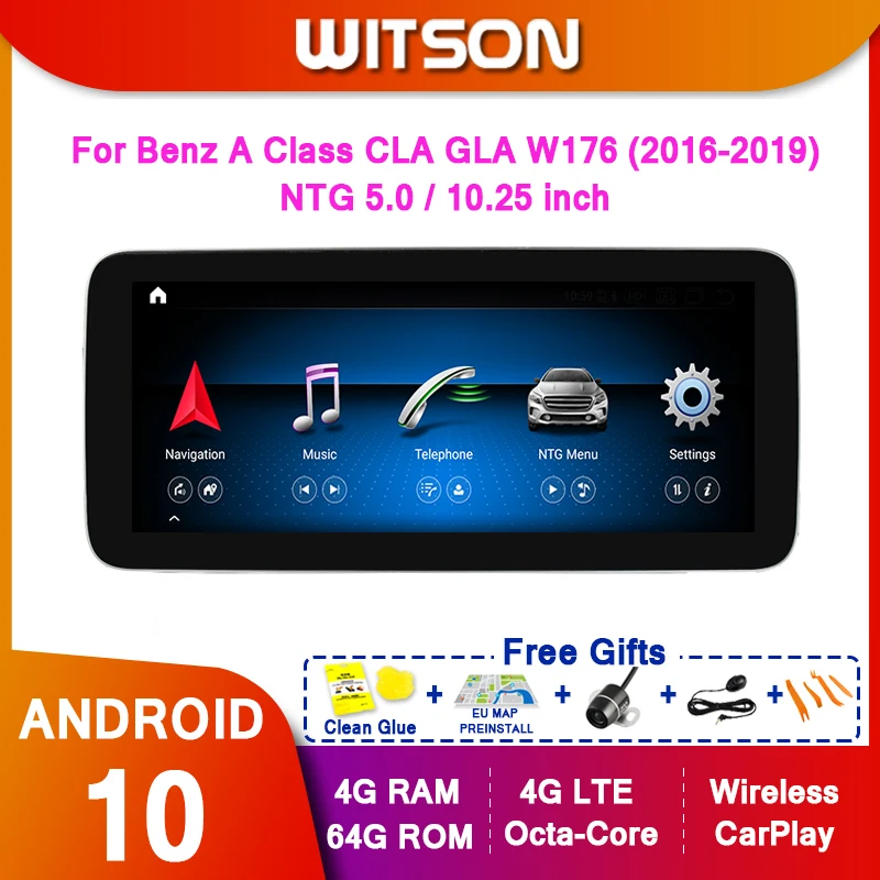 WITSON Android 10 0 6 ядро MSM8953 Автомобильный DVD плеер для Benz A класс CLA GLA W176 A160 A180 A200 A250 A260