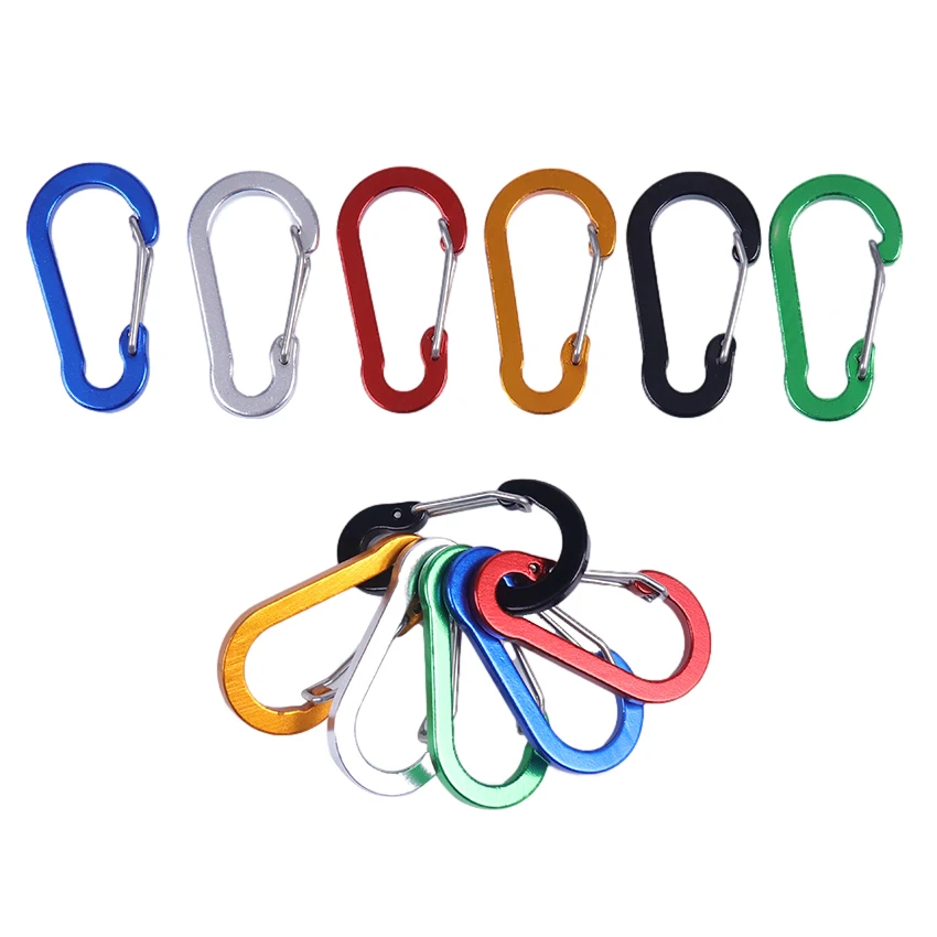 

1PC Outdoor Backpack Camping Climbing Supplies Aluminum Alloy Carabiner Booms Fishing Hook Keychain Lock Buckle Snap Clip Tool