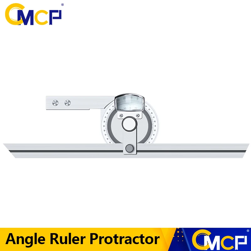 

CMCP Angle Ruler Protractor Angle Finder Ruler 0-360 Dgeree Measuring Stainless Steel Vernier Capliper Measuring Instrument