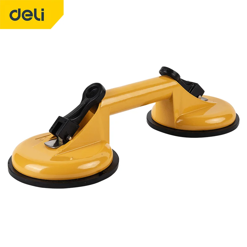 

DELI Double Jaw Vacuum Suction Cup Grip Sucker Special Steel Powerful Ceramic Tile Glass Floor Sucker Lifting Tool