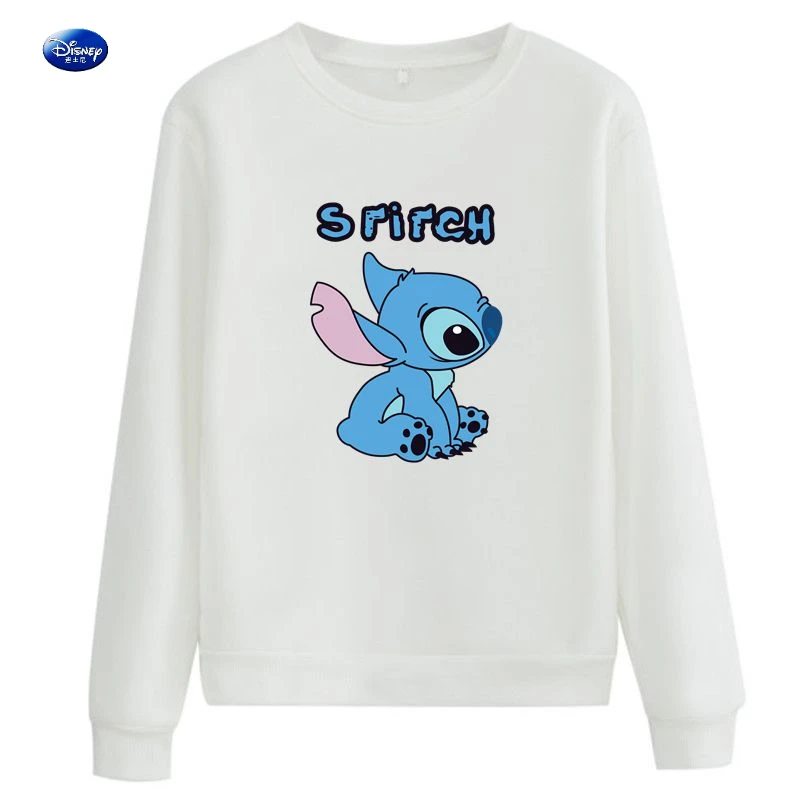 

Disney Anime Stitch Cute Kawaii Women's Sweatshirt Autumn Winter Long Sleeve Top Thick Warm Vintage Fall Sweatshirt Y2k Vrouwen