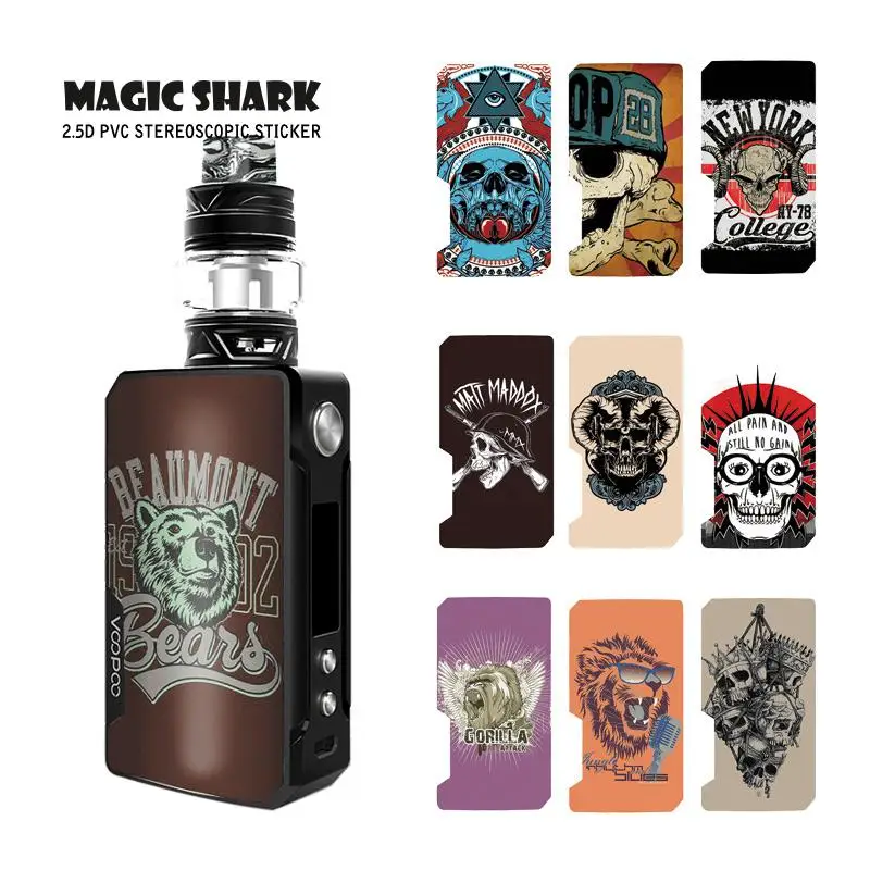Горячая Распродажа набор для вейпа Magic Shark 2.5D стерео с черепом львом медведем Pod