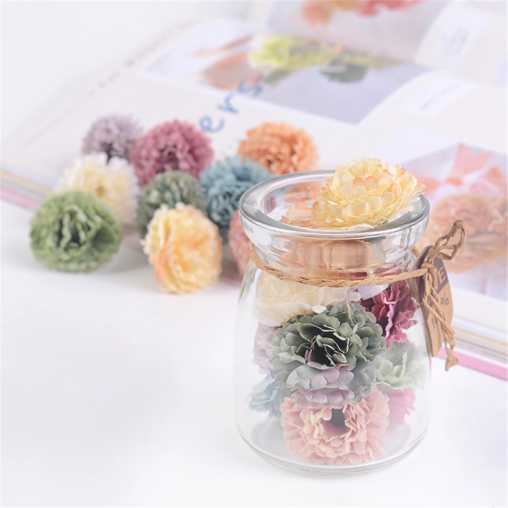 Искусственные цветы 20 шт. 3 см шелковые гортензии навалы для свадебного украшения