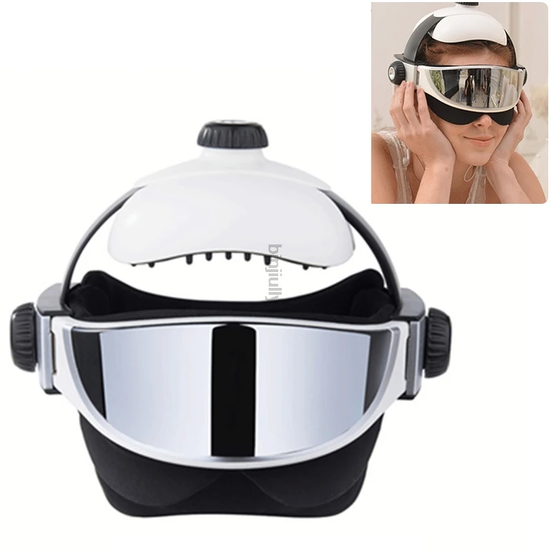

Electric Head Neck Massager Far Infrared Heating Vibration Eye Mask Massage Air Pressure Muscle Stimulator Health Care K0235