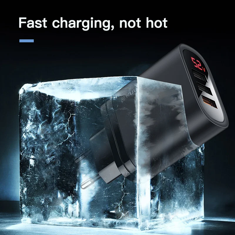 KUULAA Quick Charge 3 0 USB зарядное устройство 30 Вт QC3.0 QC Быстрая зарядка мульти разъем для