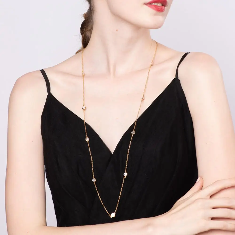 10 шт./партия женские серебряные ожерелья с фианитами | Украшения и аксессуары