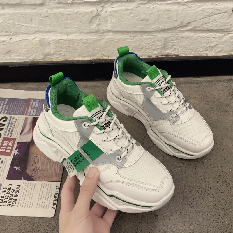 2020 Для женщин сникерсы на платформе в стиле улззанг модная разноцветная Цвет