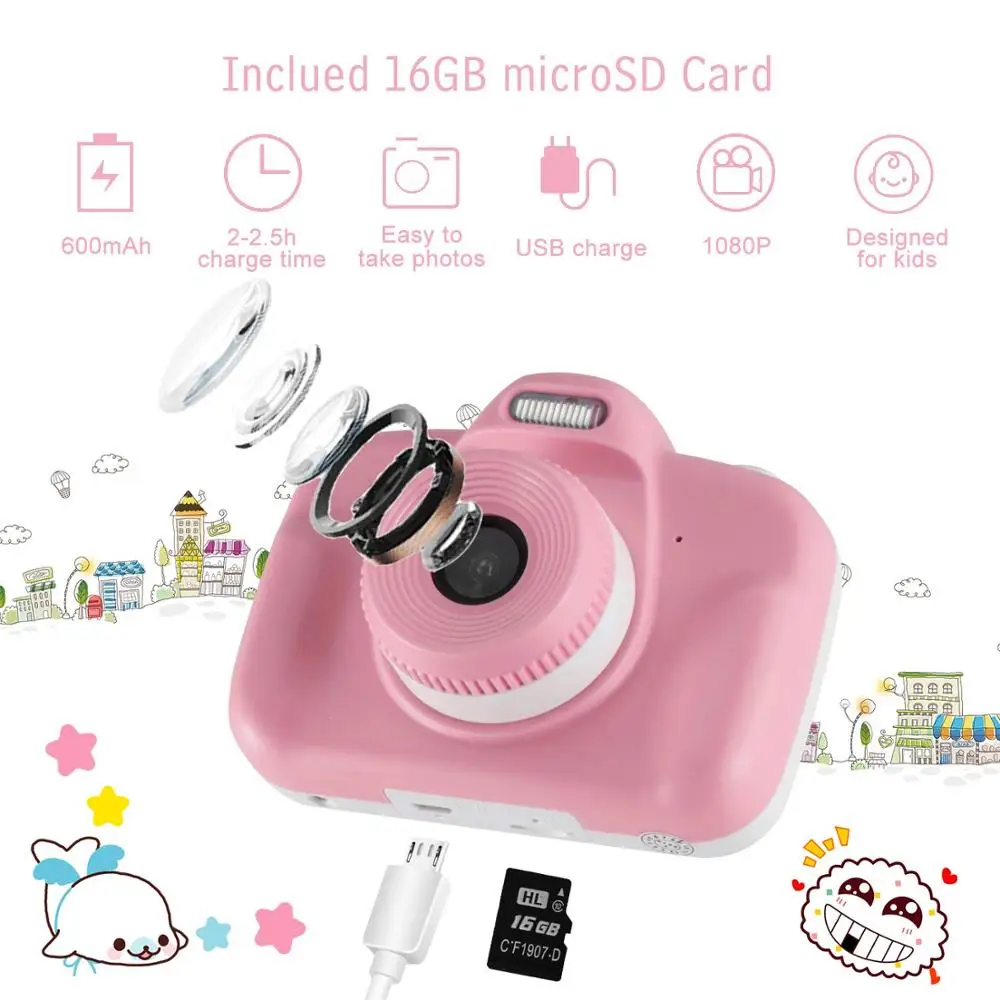 Детская мини камера обучающие игрушки для детей 5 10 лет подарок на день рождения