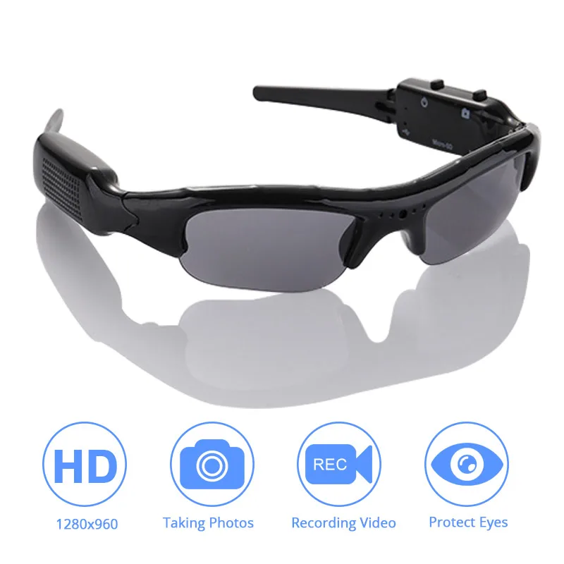 

Light-weight DVR Sunglasses Camera TF Mini Audio Video Recorder High Quality Mini DV Video Recorder Stylish Eyewear For Adult