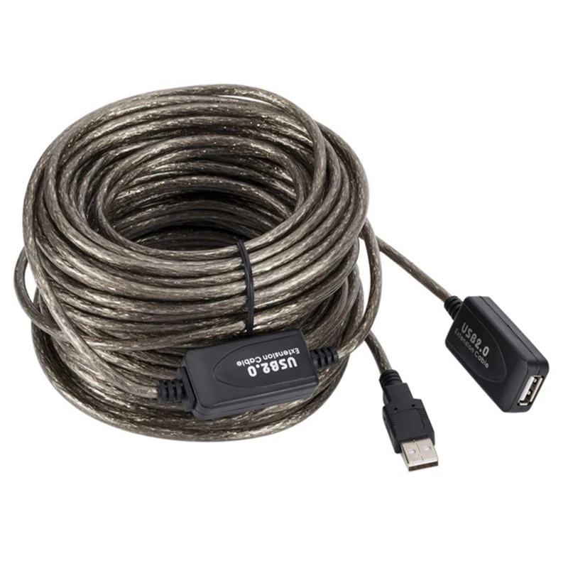 5/10/15/20 м кабель USB 2 0 штекер-гнездо Активный ретранслятор расширение M/F Шнур
