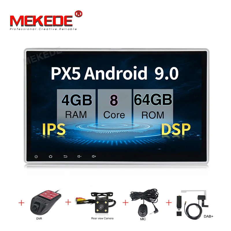 Автомобильный мультимедийный плеер экран 10 1 дюйма Восьмиядерный процессор Android 9