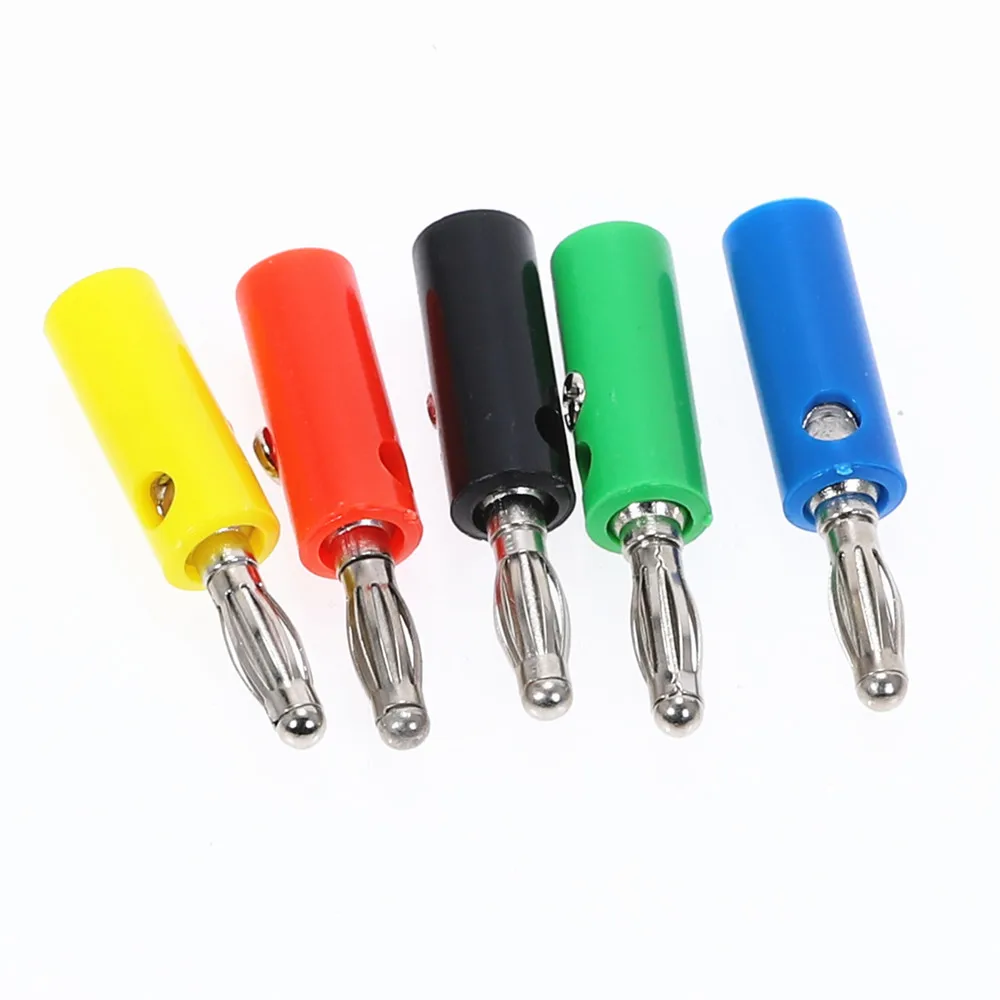 

10pcs/lot 5 Color Wire Audio Speaker Cable Banana Plug/socket Connectors 4mm Adapter Binding Post