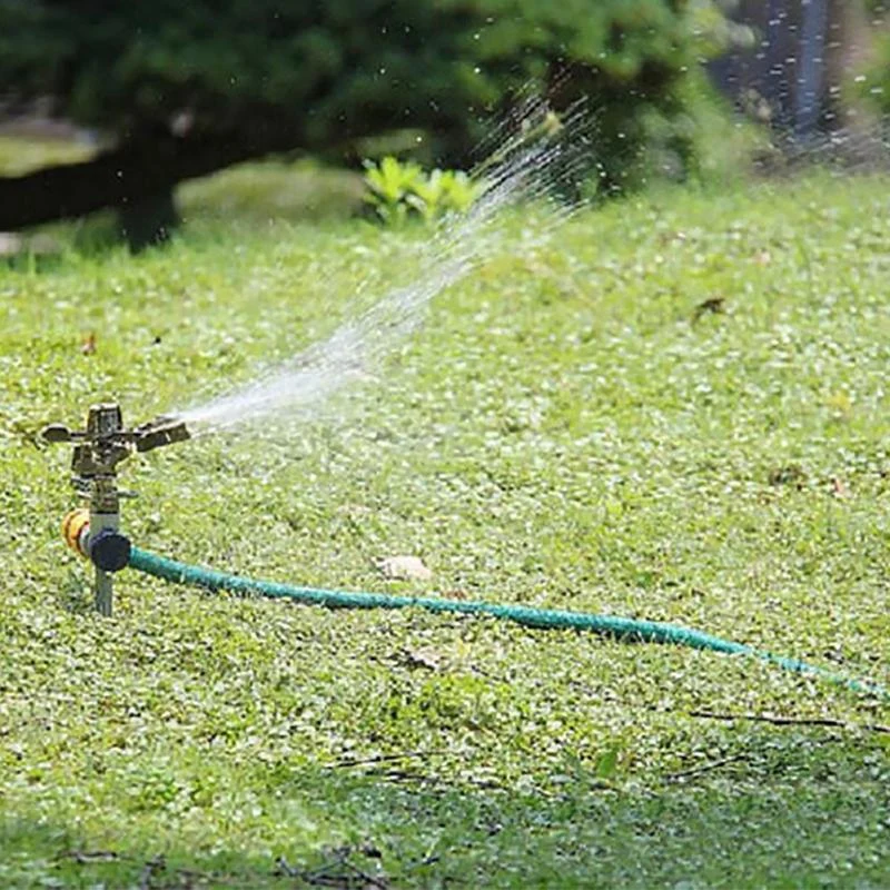 

360 Degree Rotary Irrigation Sprayer Sprinkler For Lawn Garden Yard Golf Grass Metal Impulse Spike Hose Water Sprinkler Sprayer