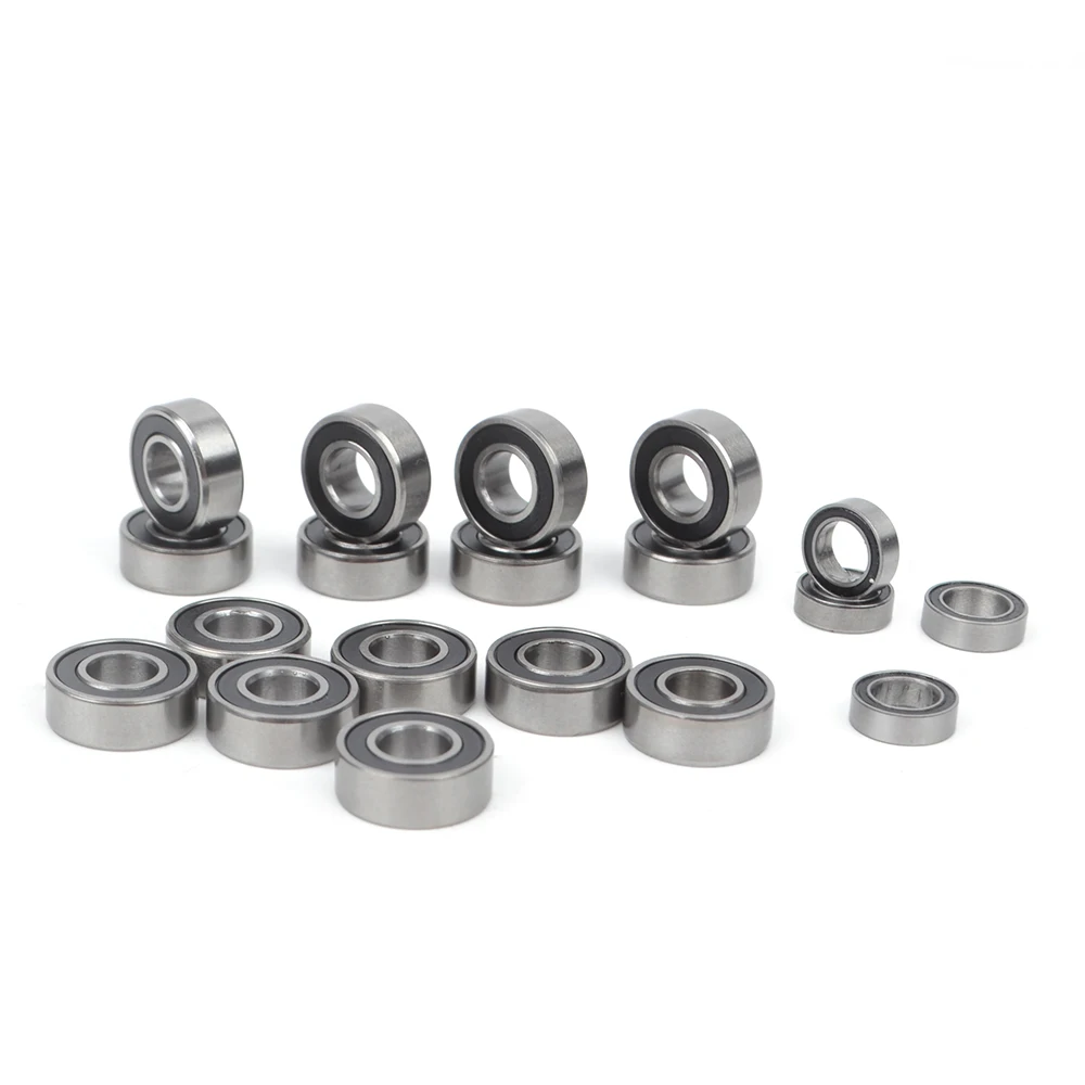 

RcAidong Bearing-Silver Ball Bearing KIT 19PCS for RC Traxxas Slash 2WD Stampede Chrome Steel Rustler Bandit VXL