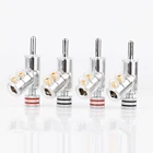 BA1403 Hi-End кабель динамика с родиевым покрытием, Банановый штекер, разъем, DIY кабель динамика, 100% новый и высококачественный