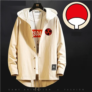 B Новинка Аниме Наруто Учиха Косплей-костюм SASUKE костюм Sharingan Тренч хлопковые худи Свитшот спортивная одежда с капюшоном свитер пальто Топ - Цвет: B