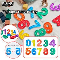 push bubble sensory squeezing toy silicone fidget stress relief toy decompression toy number game toy for autism children adults