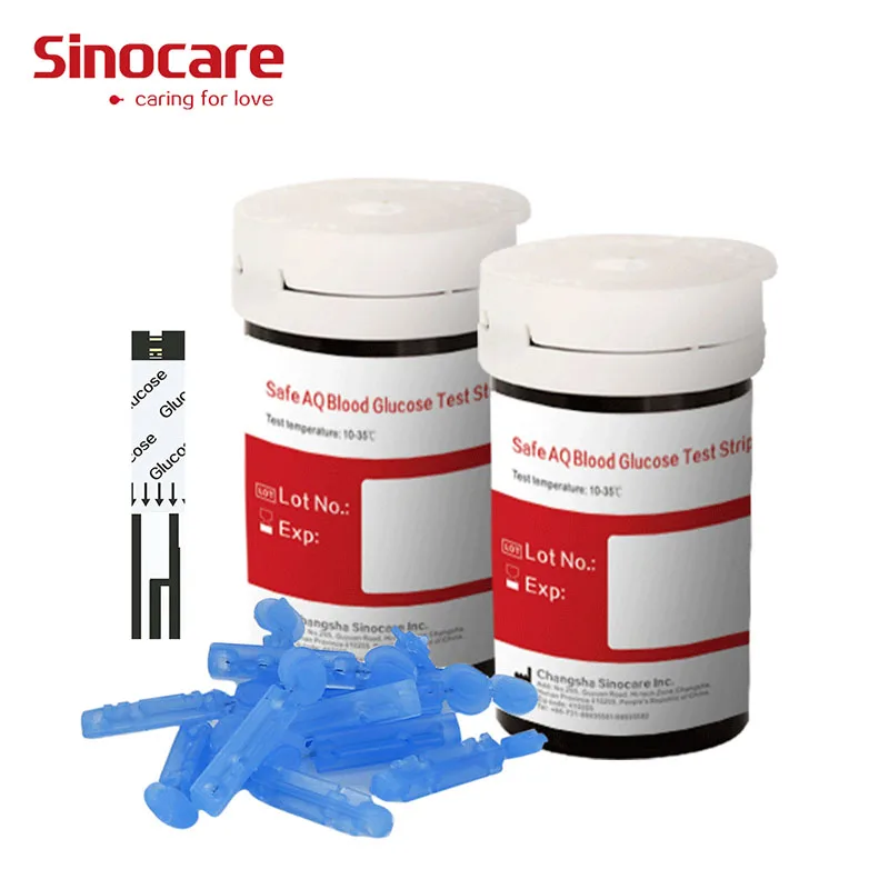 Тест полоски для глюкометра Sinocare (50/100 шт. Safe AQ)|Уровень глюзы в крови| |