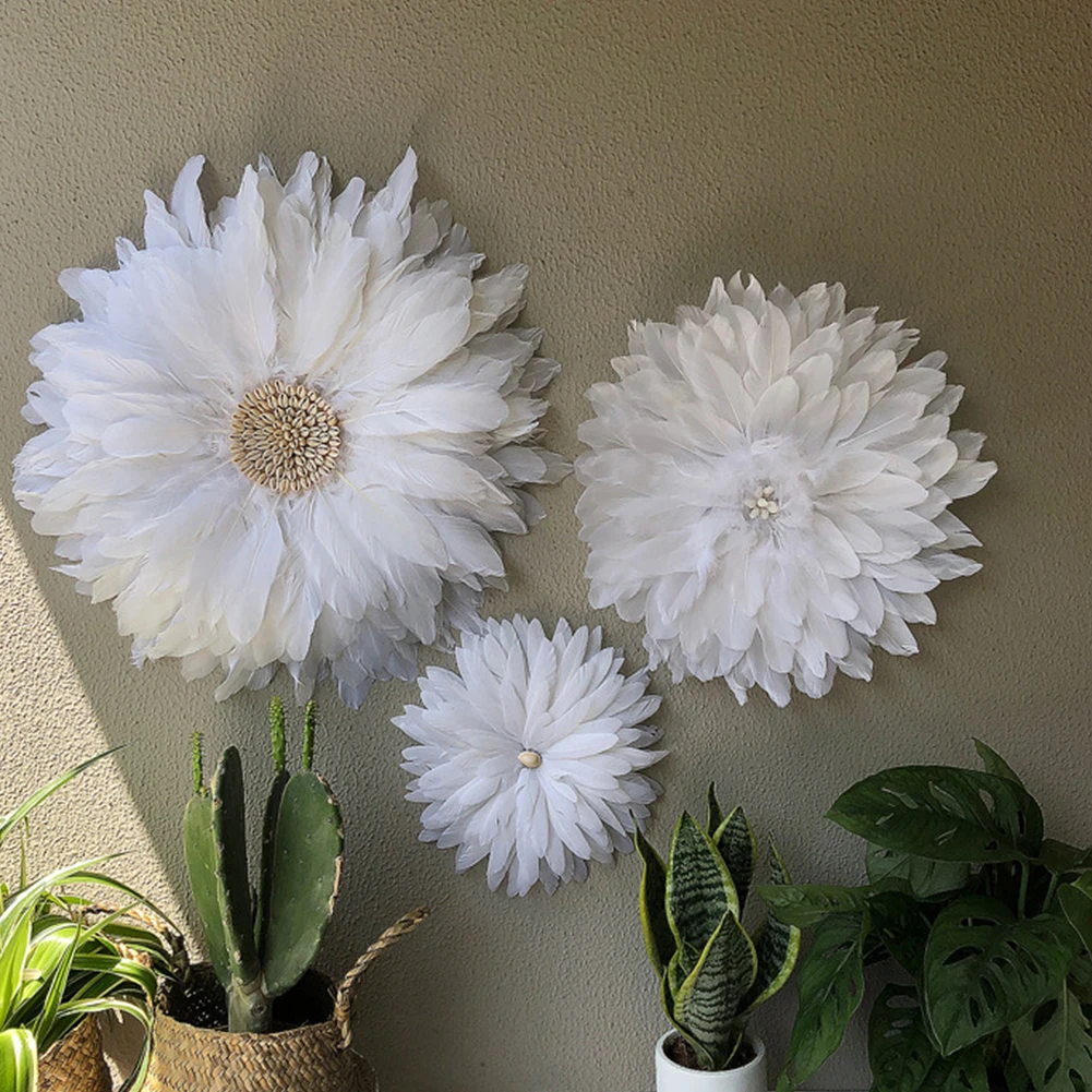 

40 см скандинавский стиль ручное плетение перо настенное украшение для дома взрослые дети декор Фотография реквизит настенная подвеска