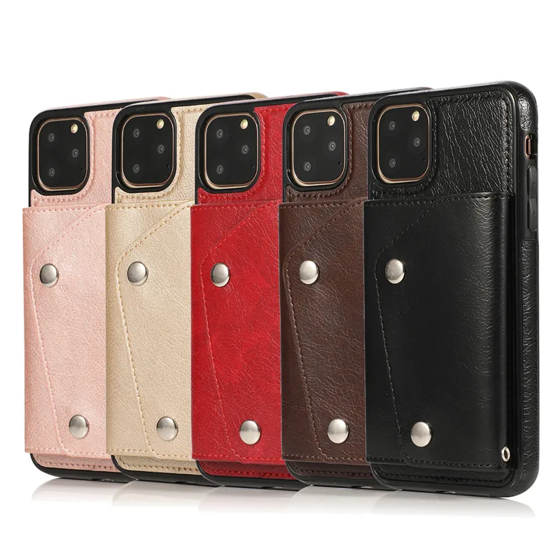 

Leather PU phone case For iPhone 11 12 PRO XS Max XR X 8 7 6S 6 Plus SE 2020 Wallet Case Stand Cover card slot Flip card holder