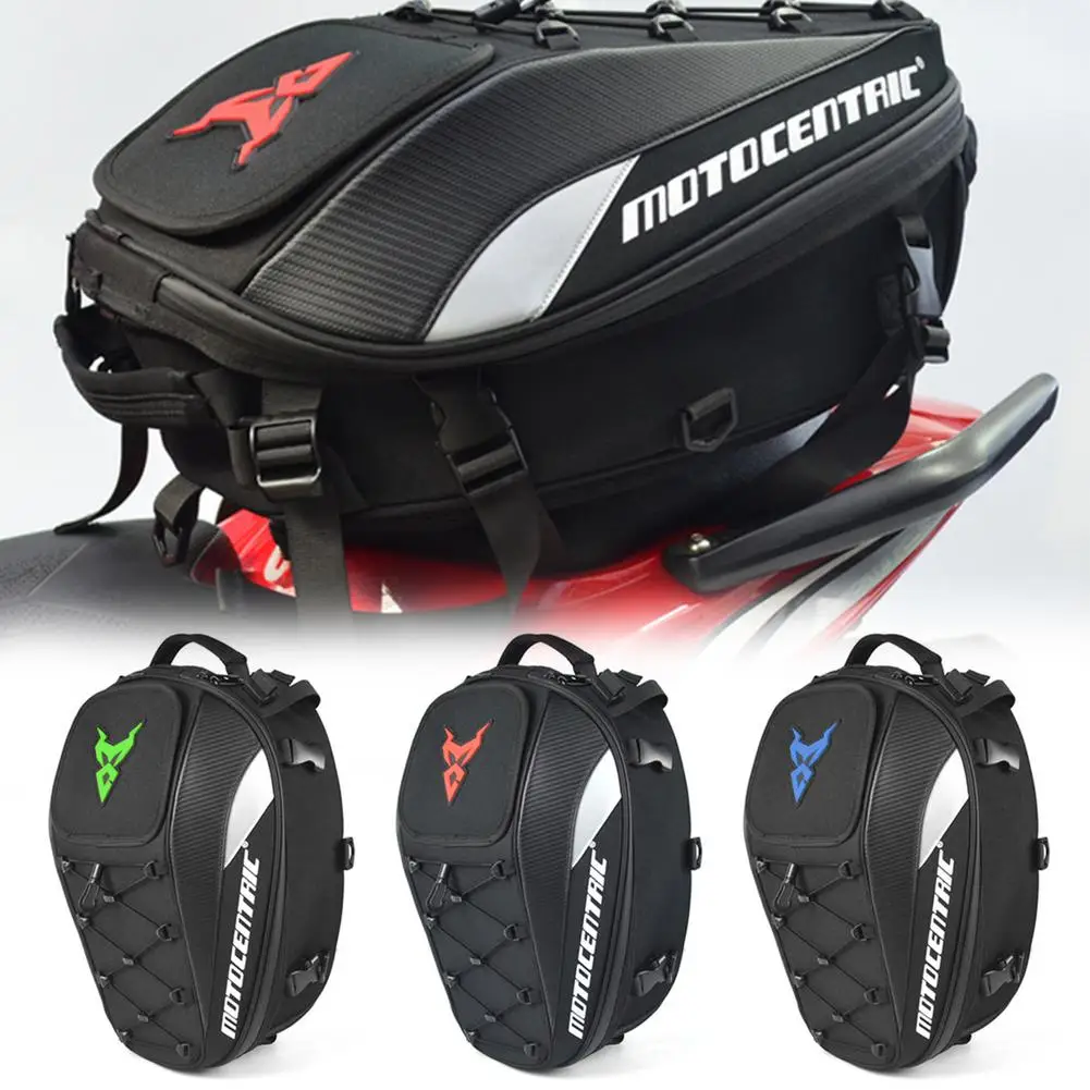 

Rainproof Motorcycle helmet bag Back High-brightness Reflective Design Seat Backpack Large-capacity Tail Bag Portable Orgnizer