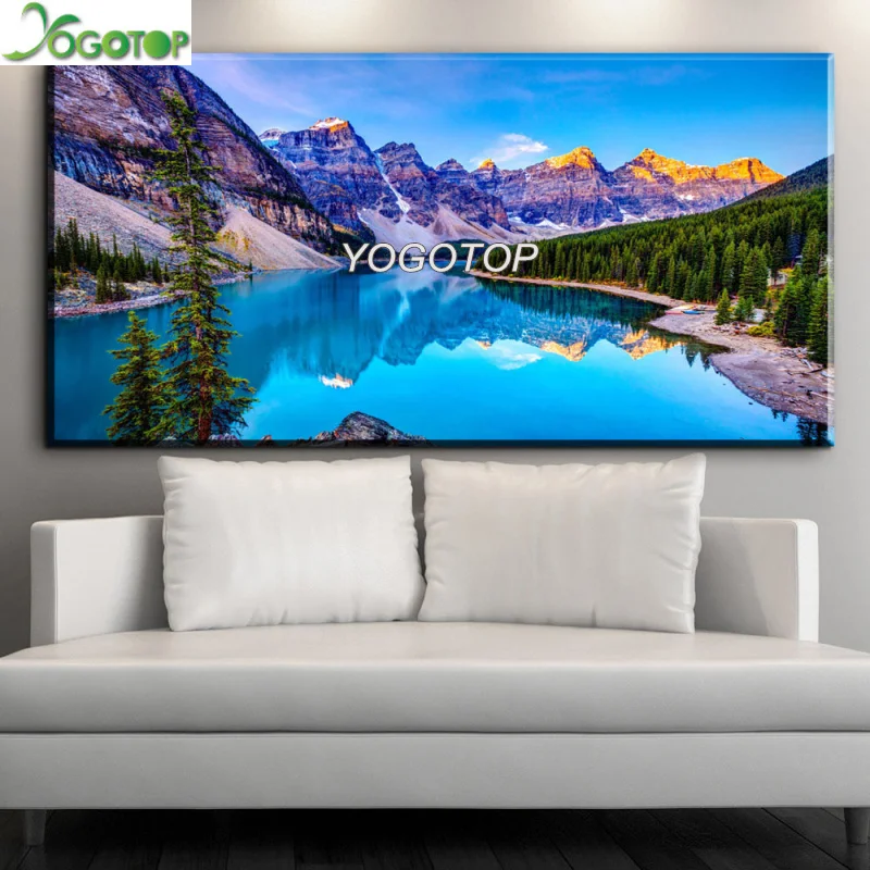 

Large Snow mountain lake diy 5d diamond painting natural landscape Full diamond Embroidery mosaic cross stitch Home Decor YY2230